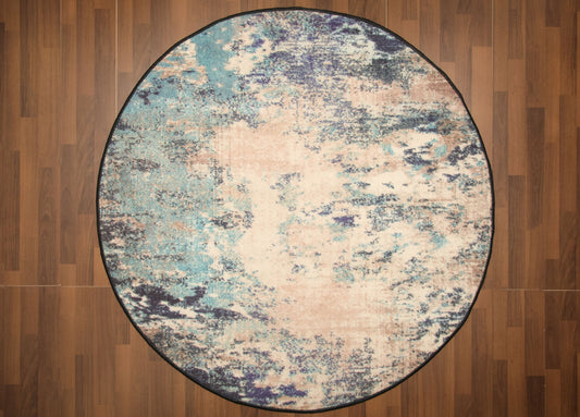 Multi Color Abstract Print Rug