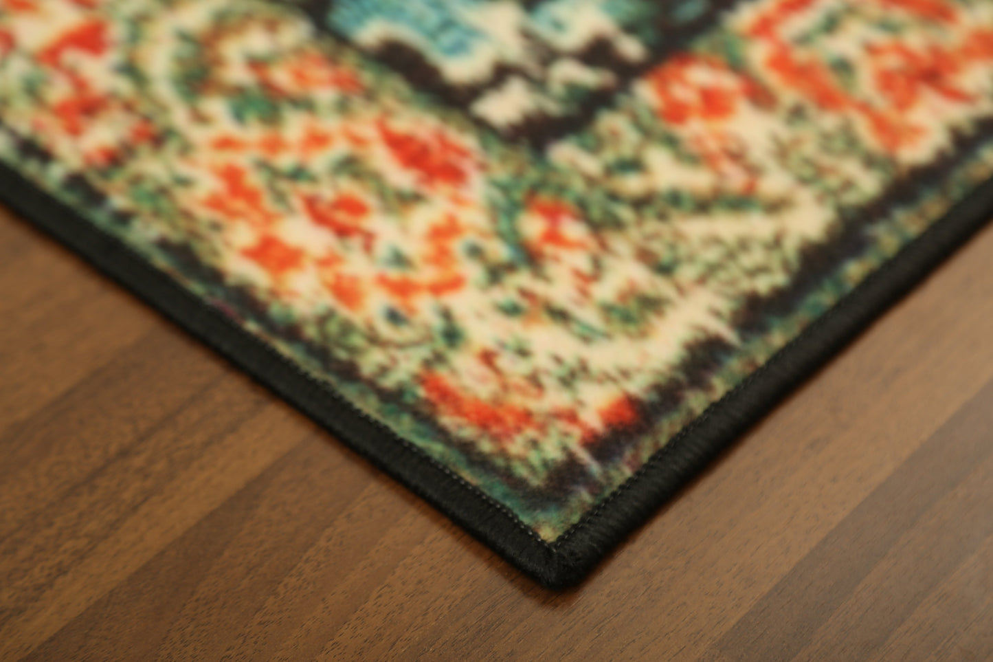 Green & Orange Traditional Print Runner