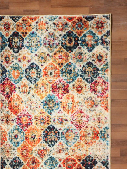 Multi Color Floral Print Runner