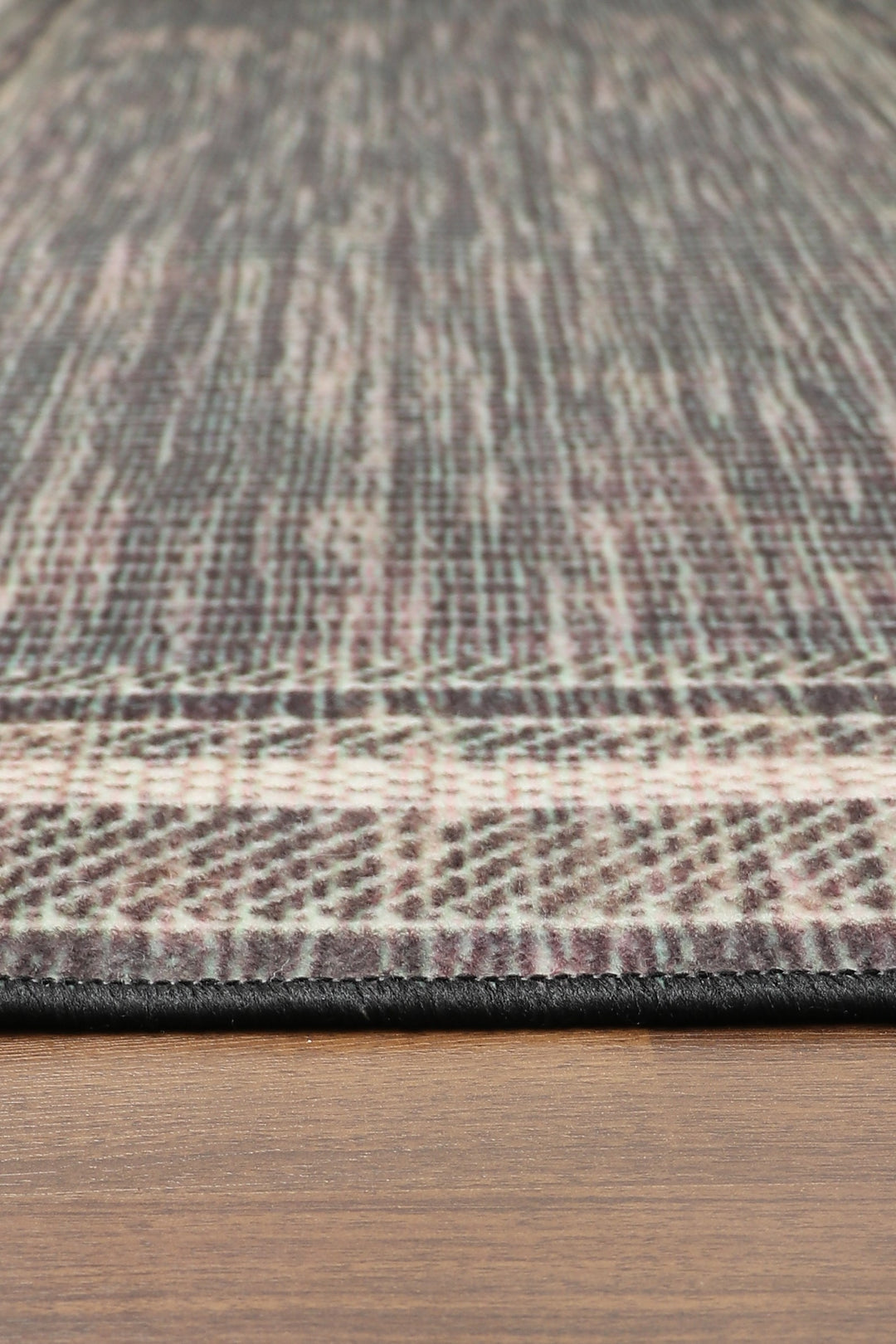 Multi Color Criss Cross Print Non Woven Runner with Non Slip TPR Backing