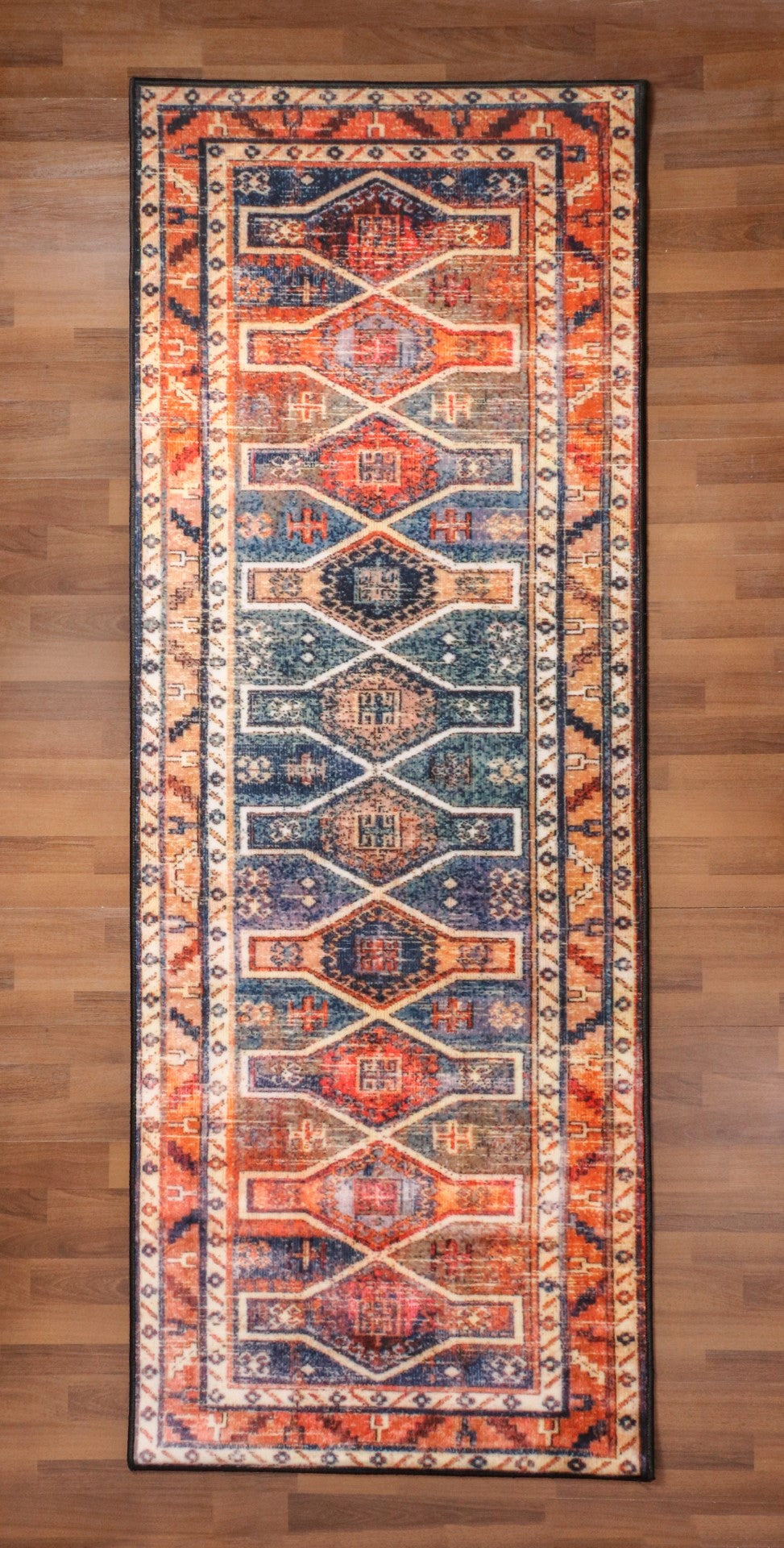 Multi Color Kilim Print Runner