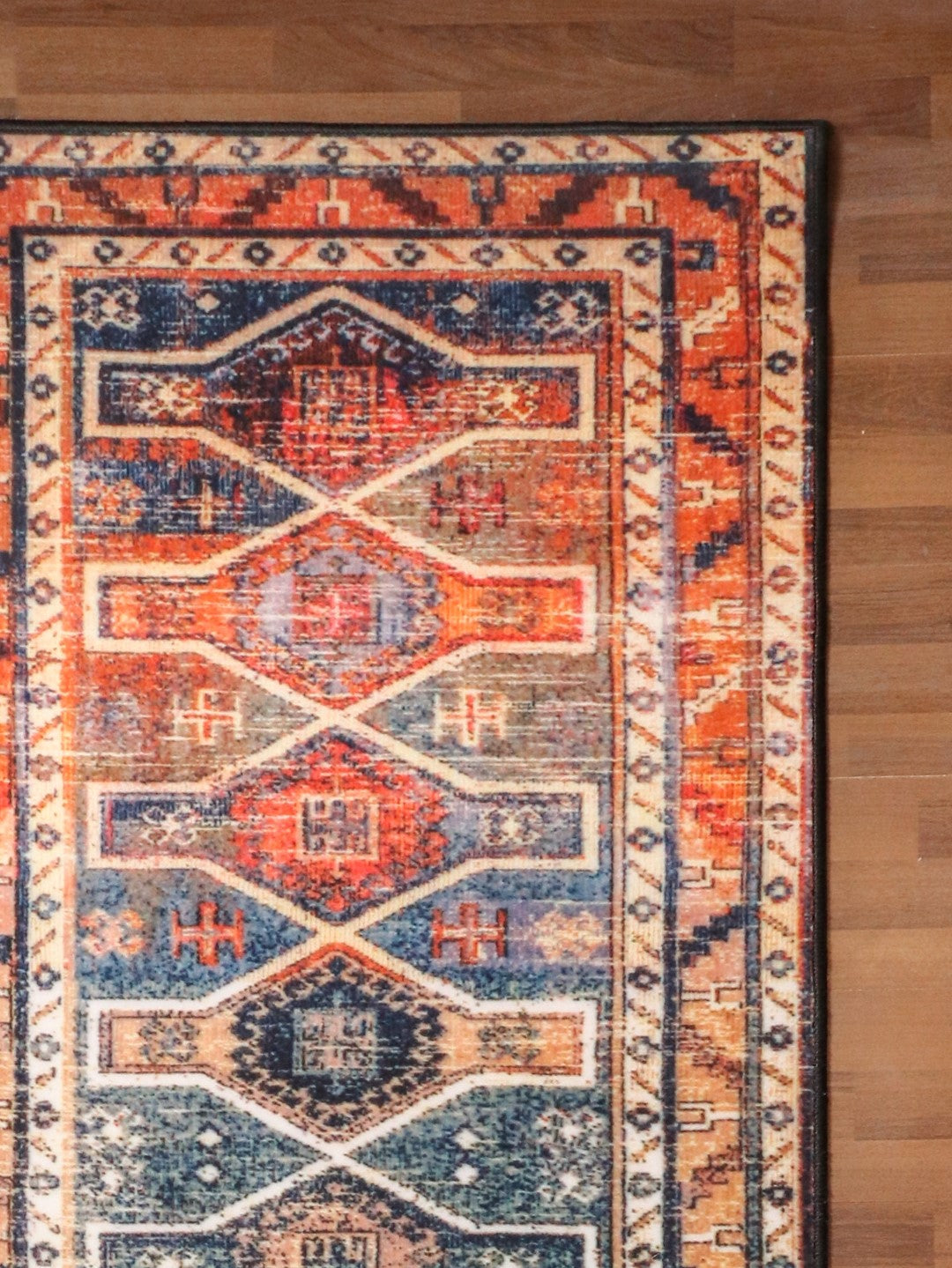 Multi Color Kilim Print Runner