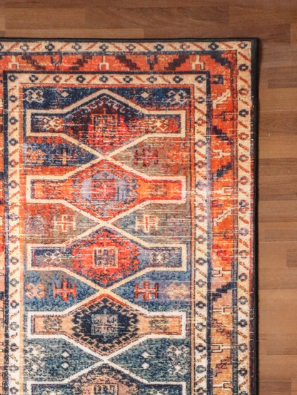 Multi Color Kilim Print Runner