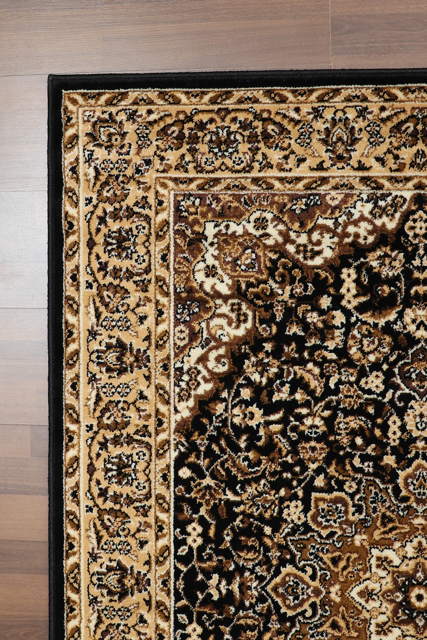 Black Multi Color Medallion Design Rug