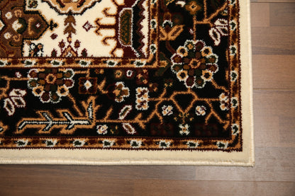 Beige And Black Traditional Design Rug