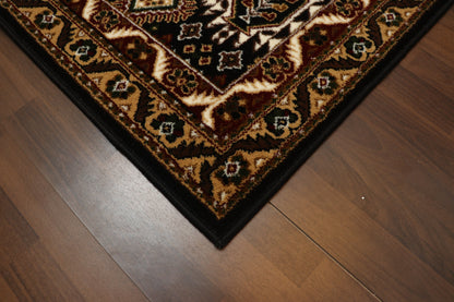 Black & Brown Traditional Deisgn Rug