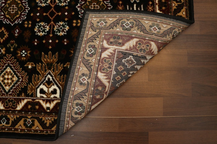 Black & Brown Traditional Deisgn Rug