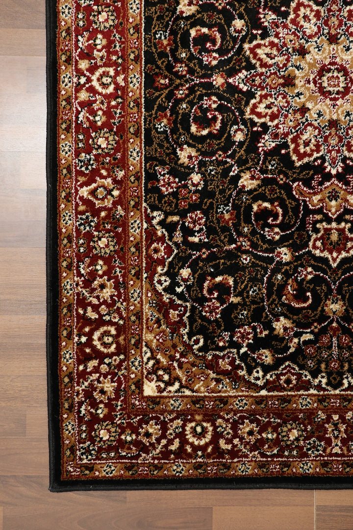 Brown And Red Traditional Design Rug