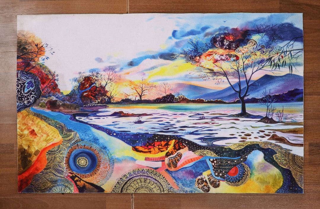 Artwork Print Felt Scenery Nayyer Carpets
