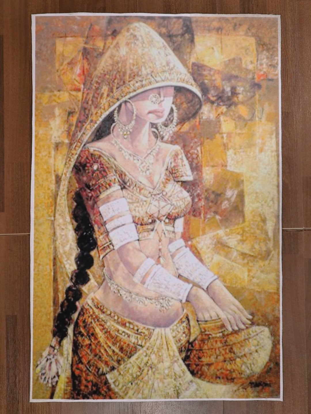 Artwork by Tariq Javied Print Felt Scenery Nayyer Carpets