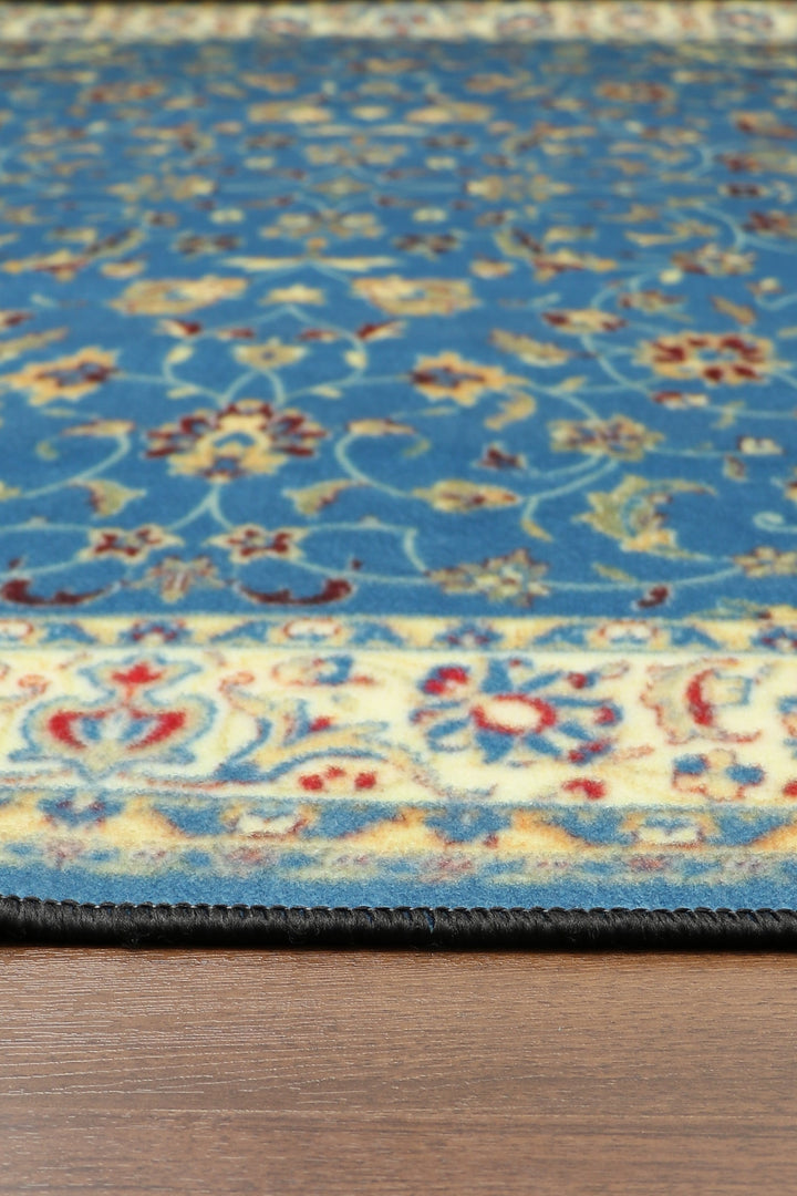 Blue Multi Color All Over Print Rug