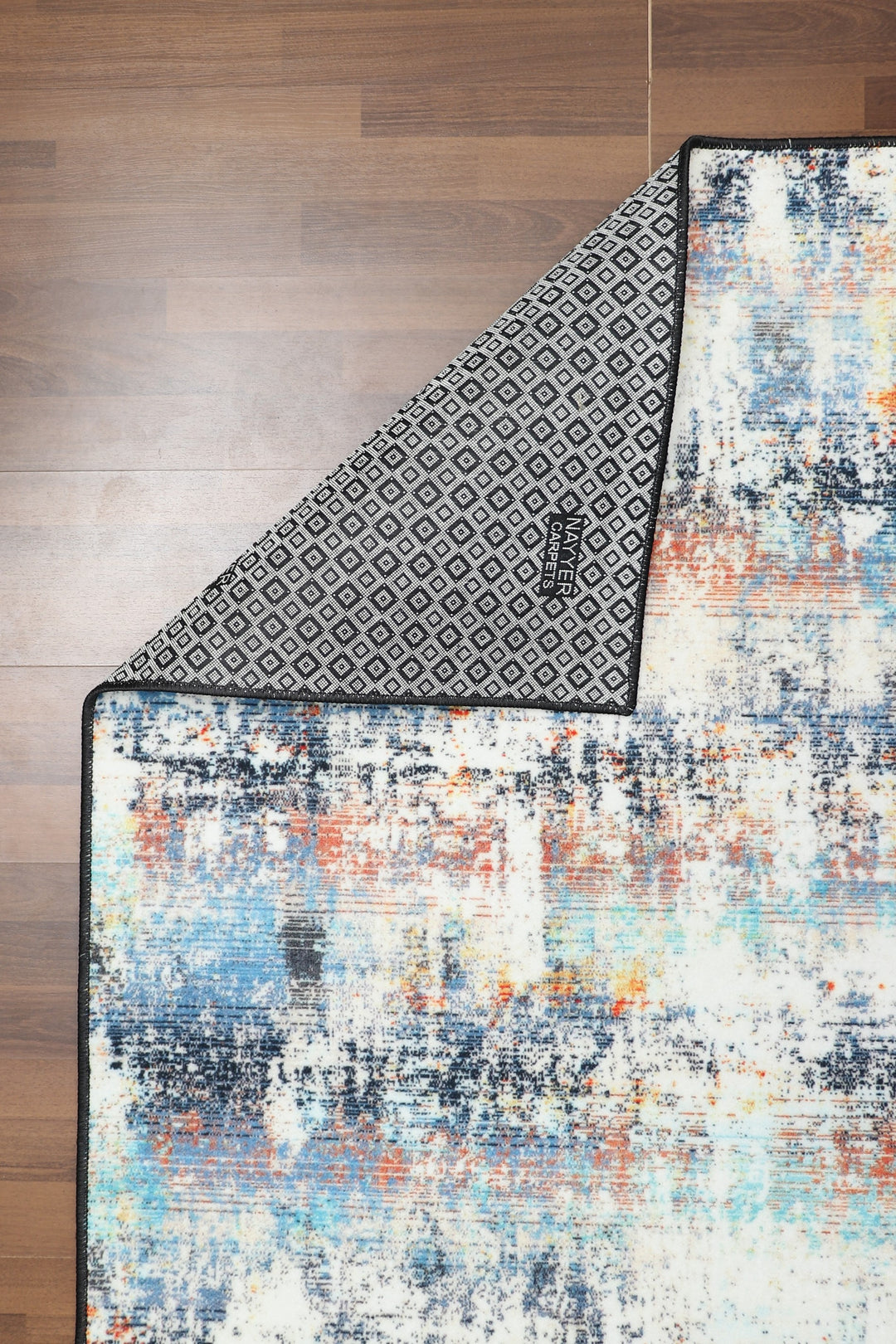 Multi Color Abstract Print Rug