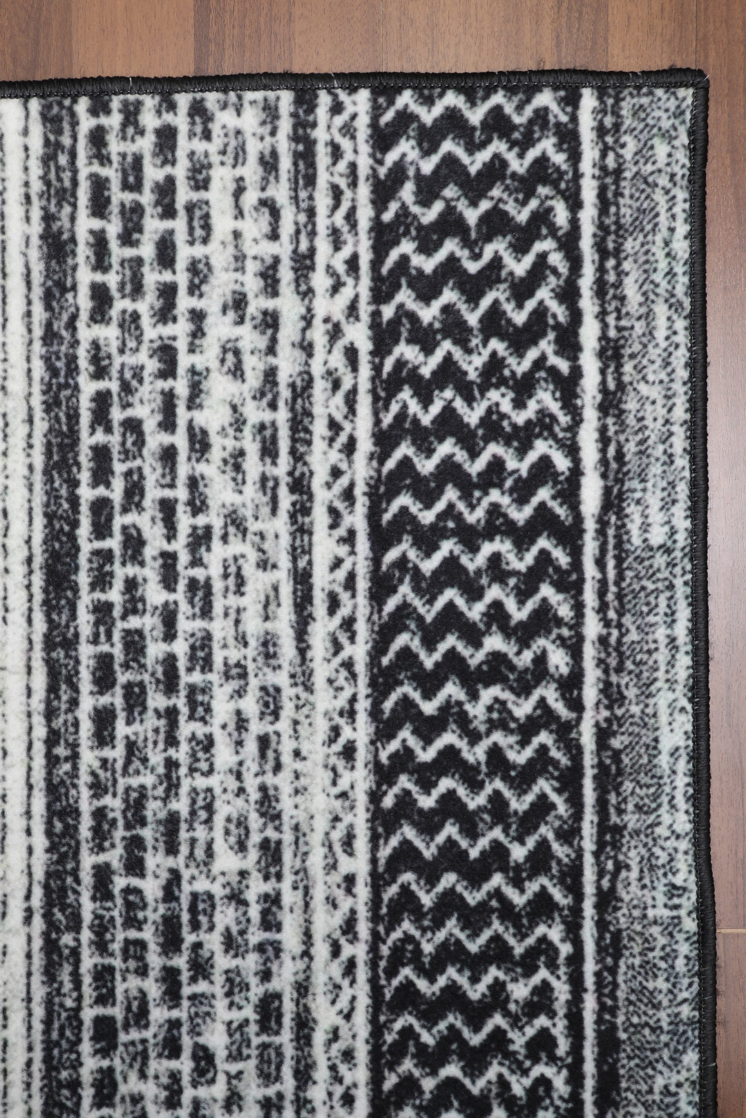 Multi Color Striped Print Rug