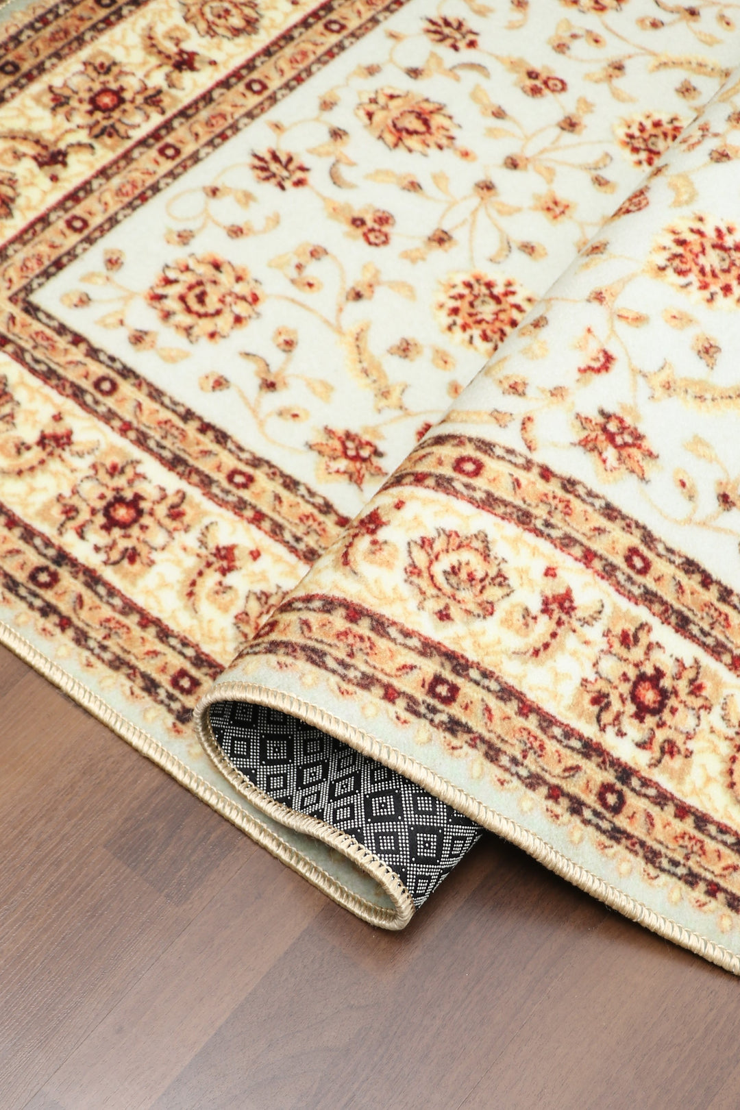 Multi Color Jaldar Print Rectangle Non Woven Rug with Non Slip TPR Backing For Everyday Use