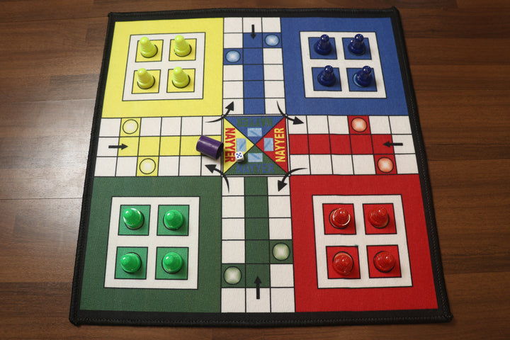 Ludo Mat With Tokens & Dice