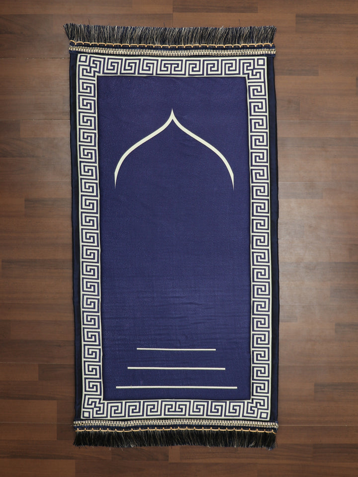 Blue Prayer Mat Dome Print Foam padding with PVC dotted back for Daily Use