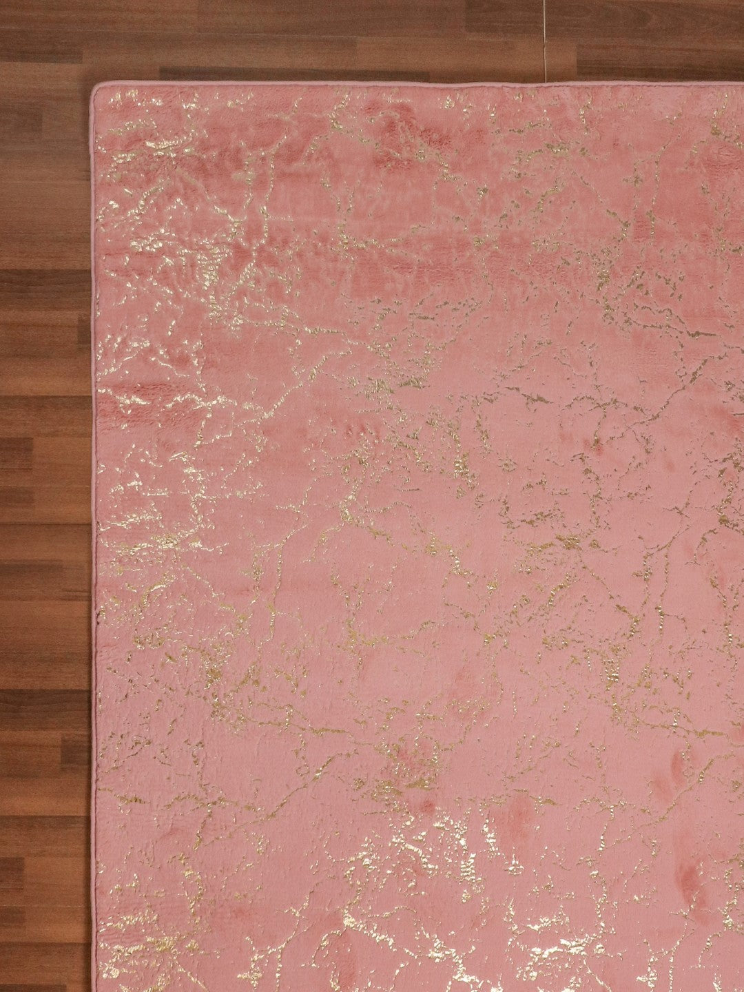 Peach And Golden Abstract Engraved Fancy Rug