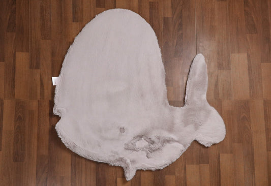 Grey Whale Shape Rug