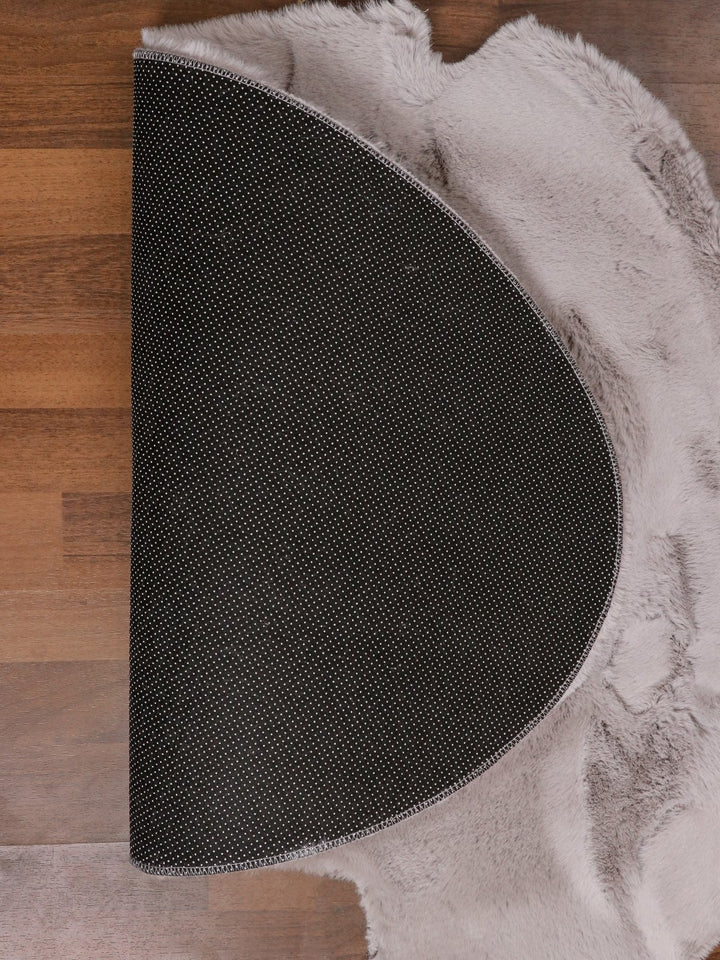 Grey Whale Shape with Anti Slip Dot Backing Soft and Thick Micro Fur Rug