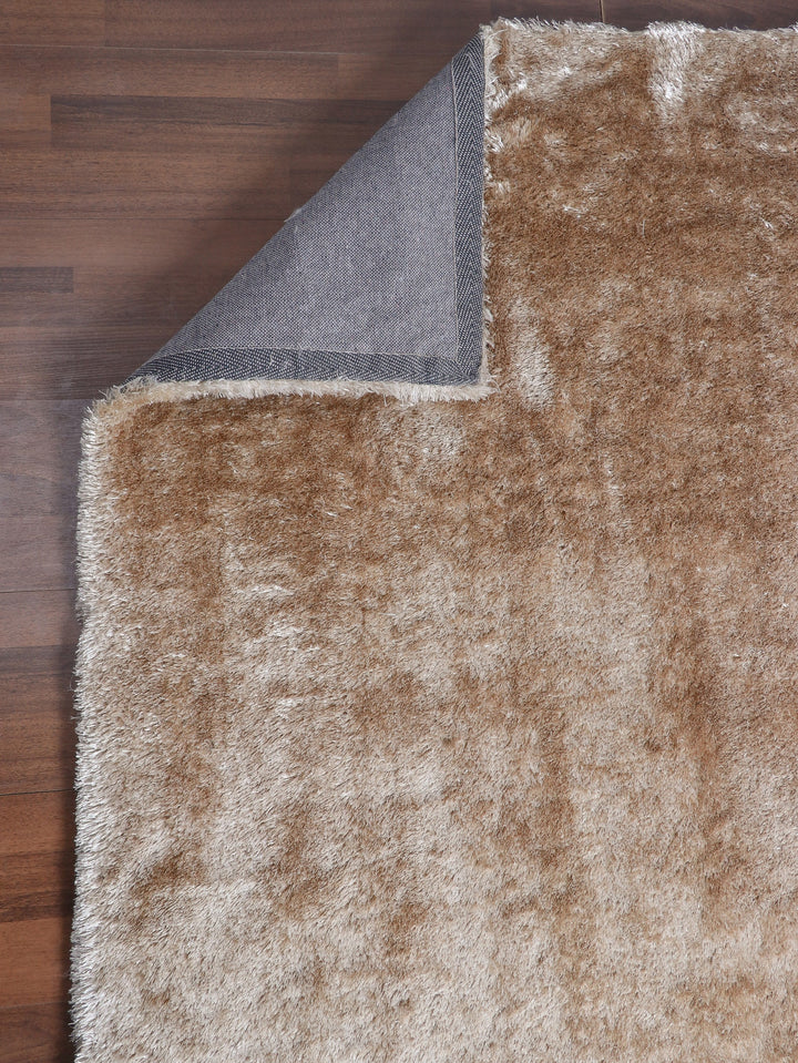 Skin Plain Fancy Shaggy Rectangle Soft and Thick Rug with Woven Back