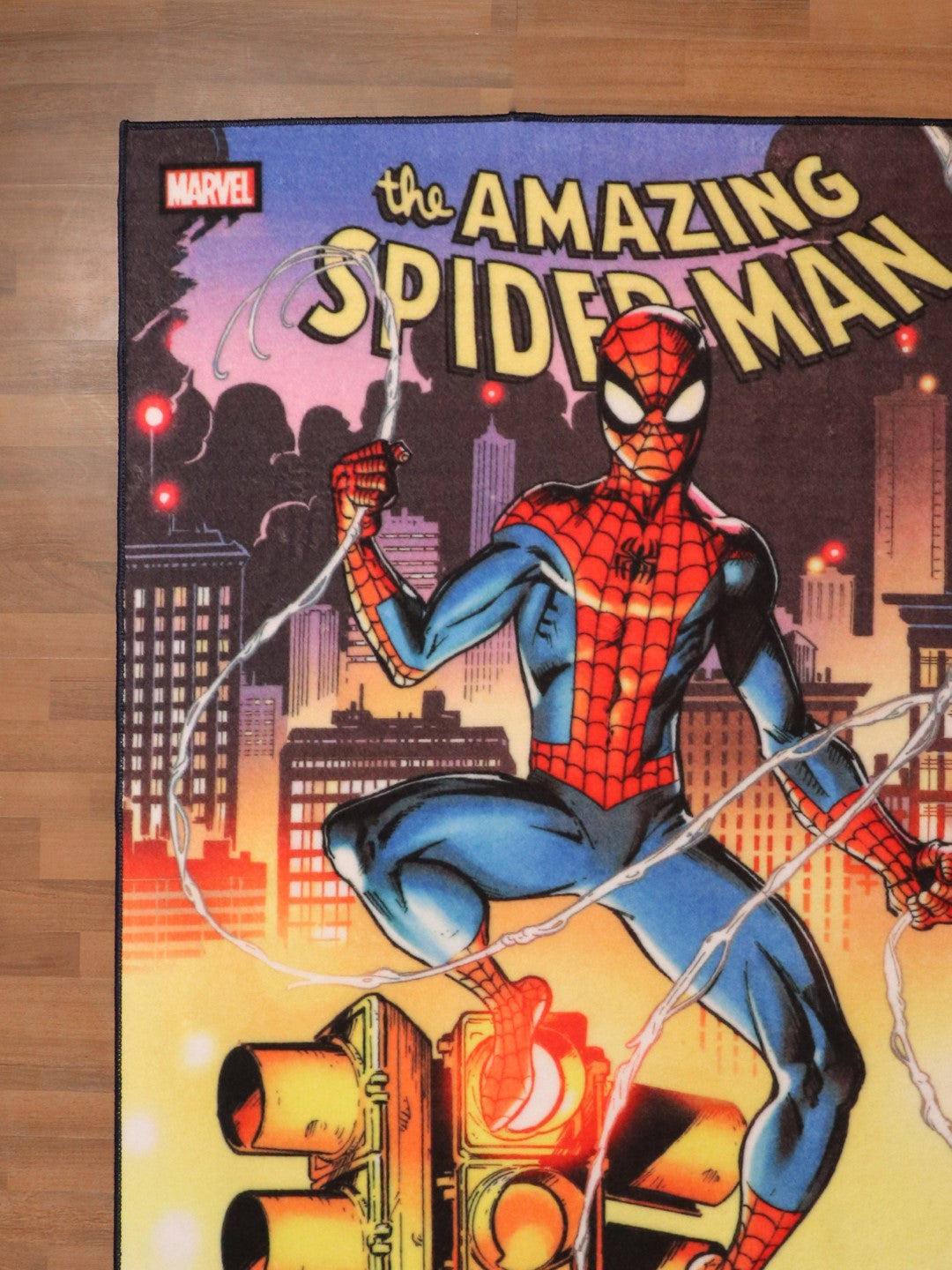 Multi Color Spider-Man Artwork Print Rug