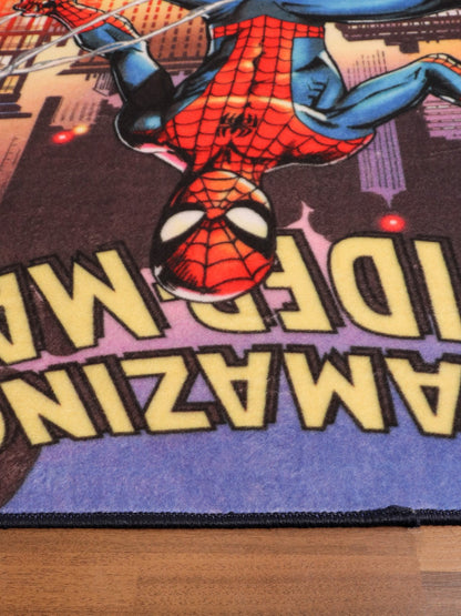 Multi Color Spider-Man Artwork Print Rug