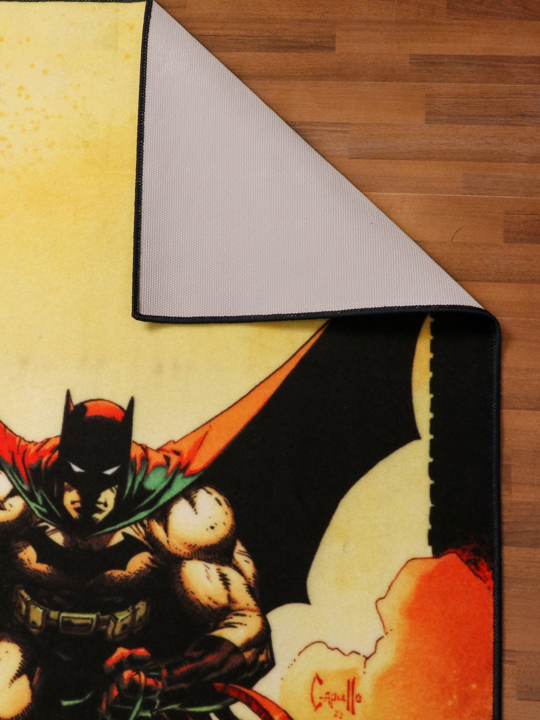 Yellow Shades & Multi Color Batman Print Rug
