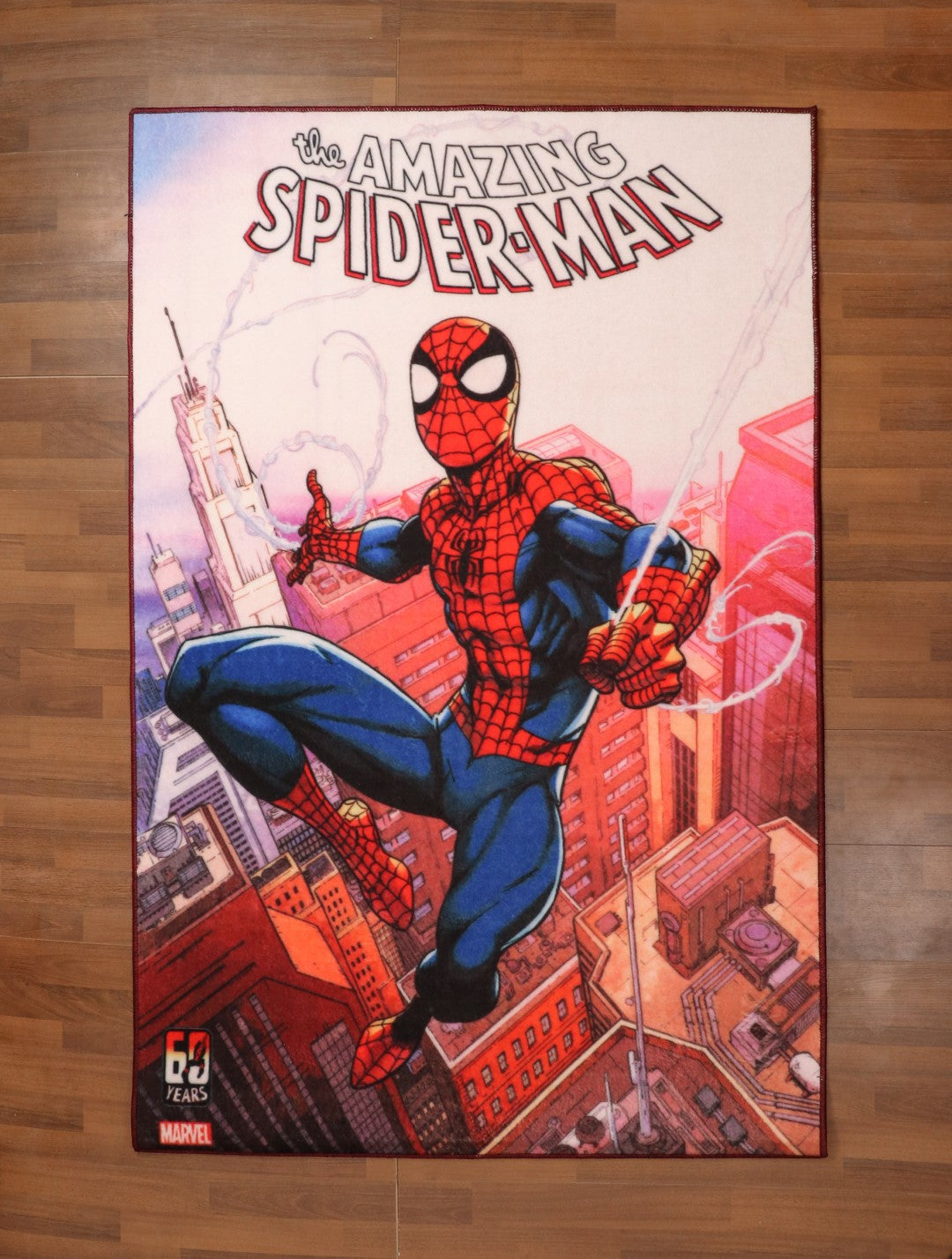 Multi Color Amazing Spider-Man Print Rug