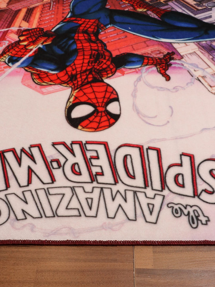 Multi Color Amazing Spider-Man Print Rug